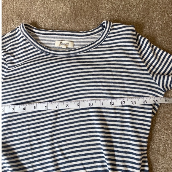Madewell Women's Striped Long Sleeve Knot-Front Shirt Everyday Linen Blend Small - Picture 6 of 8